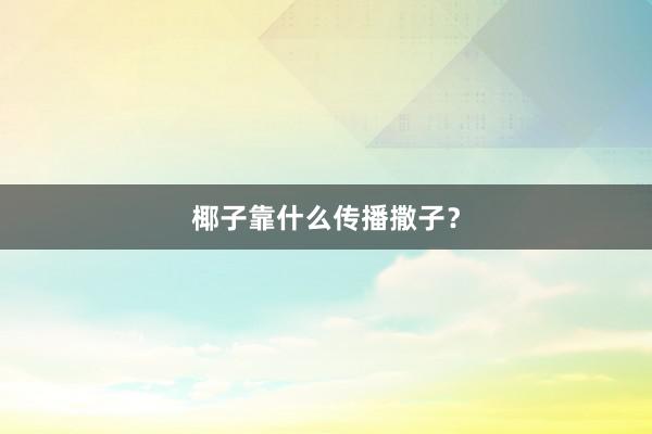 椰子靠什么传播撒子？